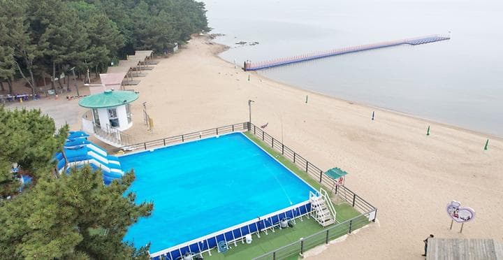수기해수욕장 야영장 사진