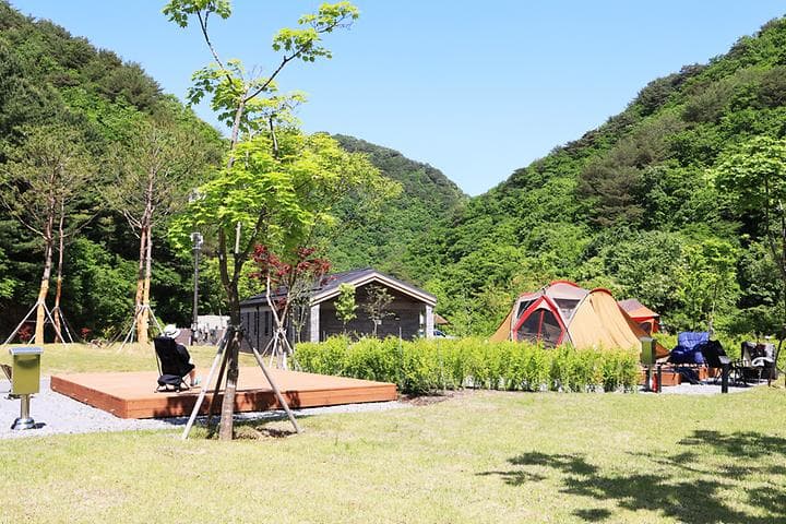 갯골자연휴양림 야영장 사진